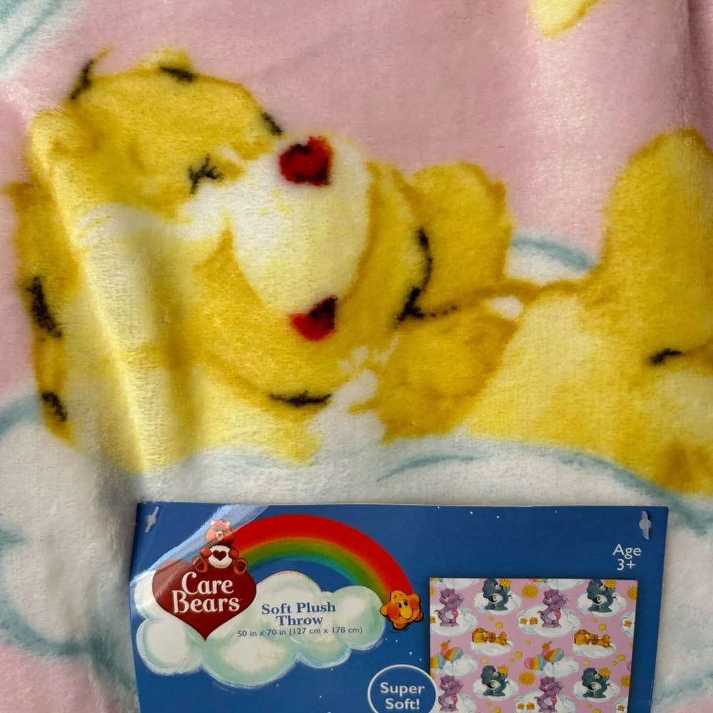Care Bears Pastel Cloud Plush Throw Blanket